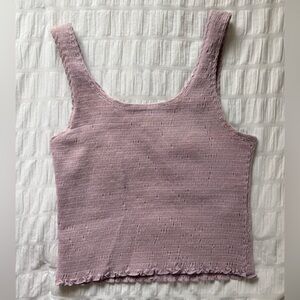 Hollister Pink Knit Cropped Tank Top